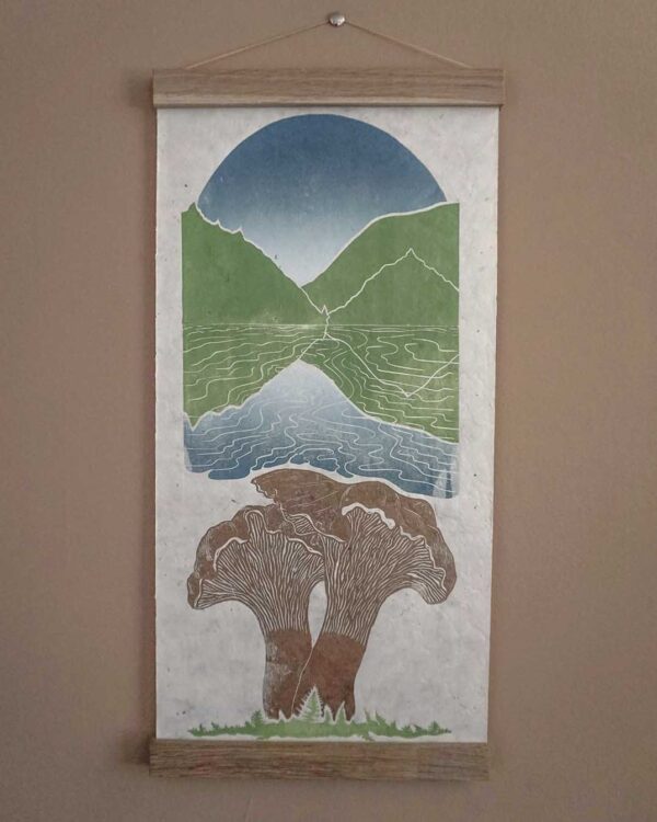 Tresor Hand-carved Blockprint Laurentides Chanterelle