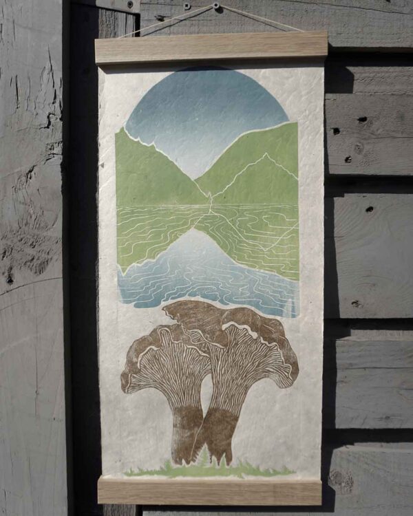 Tresor Hand-carved Blockprint Laurentides Chanterelle