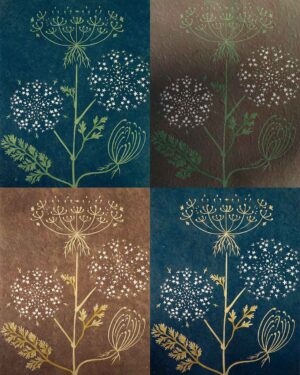Botanical Blockprint Queen Anne's lace