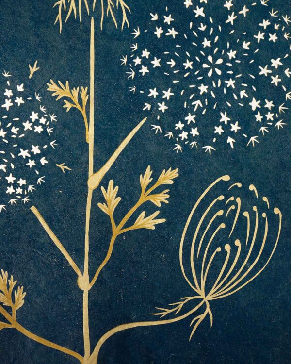 Carrot Sauvage Botanical Blockprint Queen Anne's lace