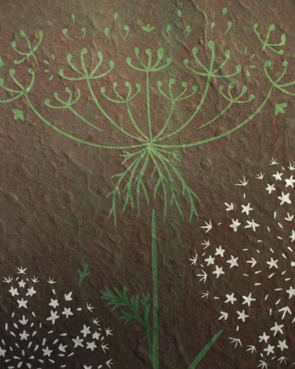 Carrot Sauvage Botanical Blockprint Queen Anne's lace