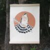 Epervier Brun Blockprint Sharp-Shinned Hawk Focus