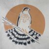 Epervier Brun Blockprint Sharp-Shinned Hawk Focus