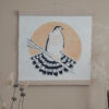 Epervier Brun Blockprint Sharp-Shinned Hawk Focus