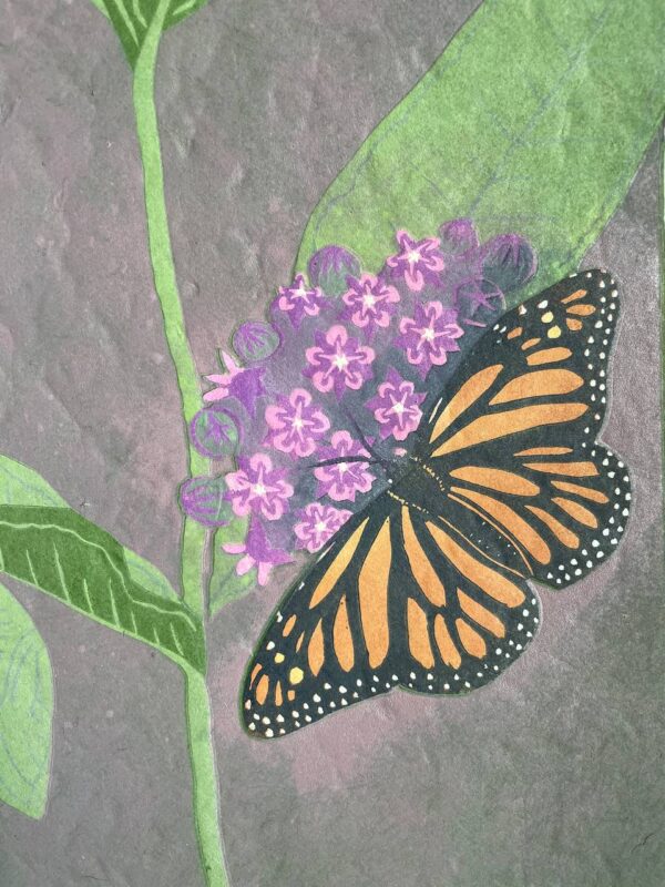 Botanical Blockprint Monarch Métamorphose Botanical Blockprint Monarch Métamorphose