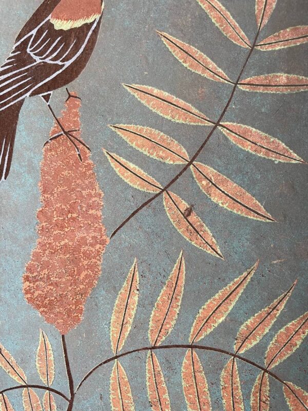 Botanical Blockprint Sumac Redwinged-Blackbird Botanical Blockprint Sumac Redwinged-Blackbird